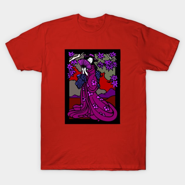 Geisha No. 2 (Color) T-Shirt by LefTEE Designs